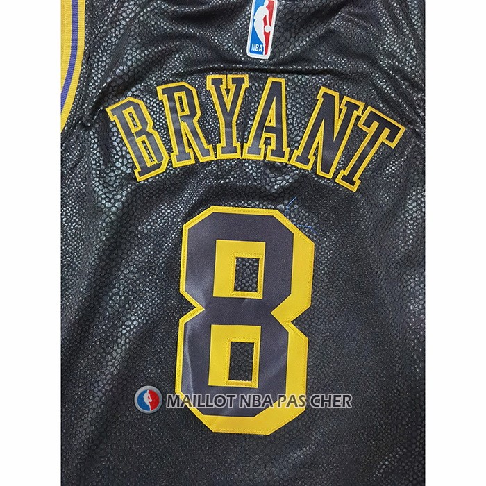 Maillot Los Angeles Lakers Kobe Bryant NO 8 Crenshaw Black Mamba Noir